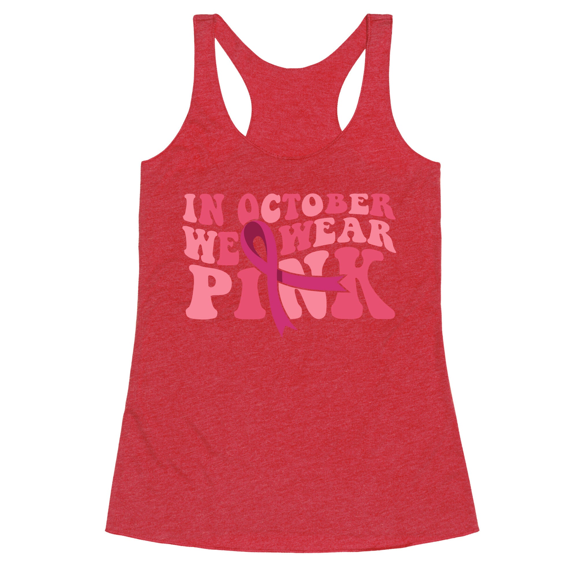 Pink Ribbon Breast Cancer Awareness Racerback Tank